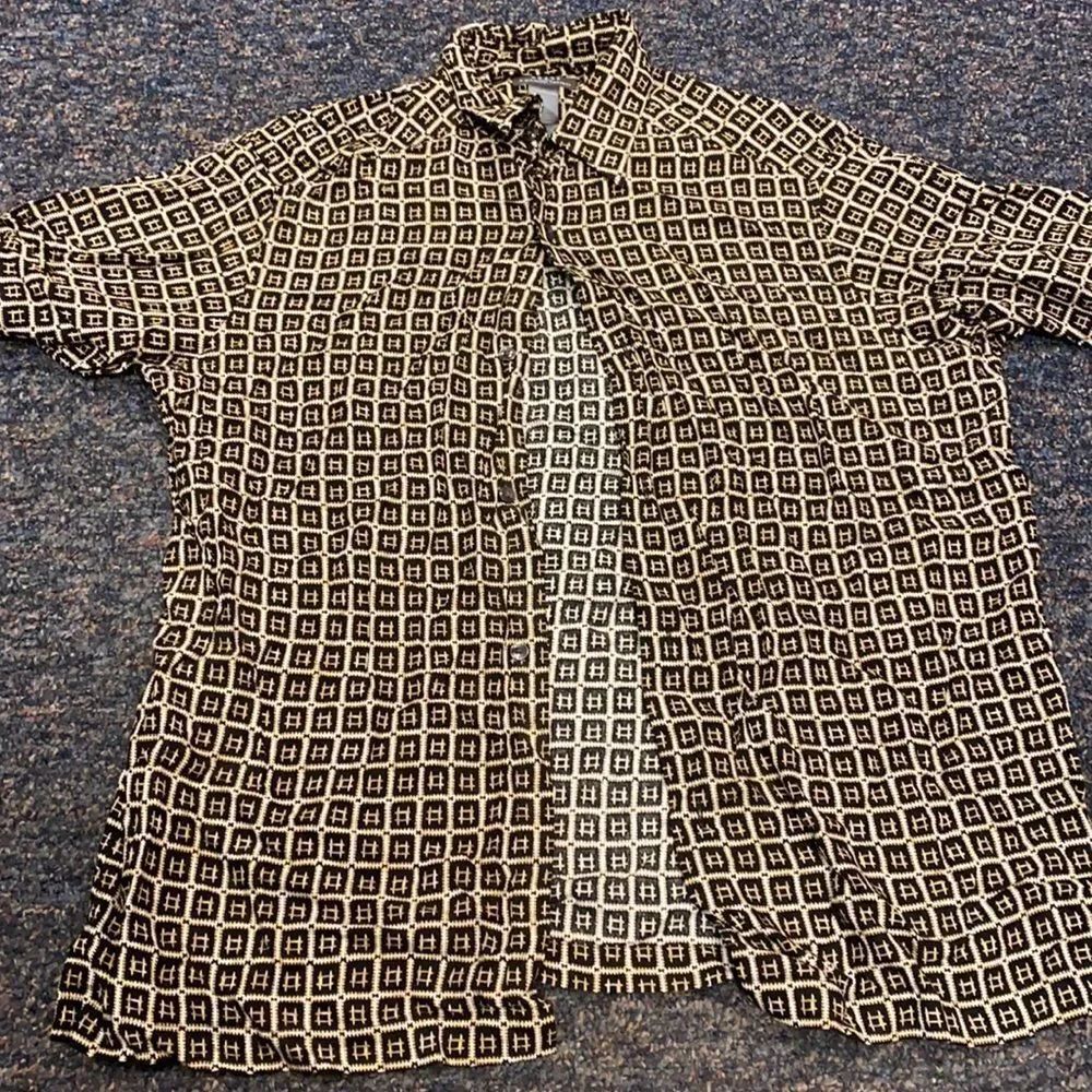 Crazy Horse patterned button down sz. M
